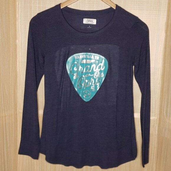 Grand Ole Oprey Long Sleeve Blue Tunic Small - Picture 1 of 7